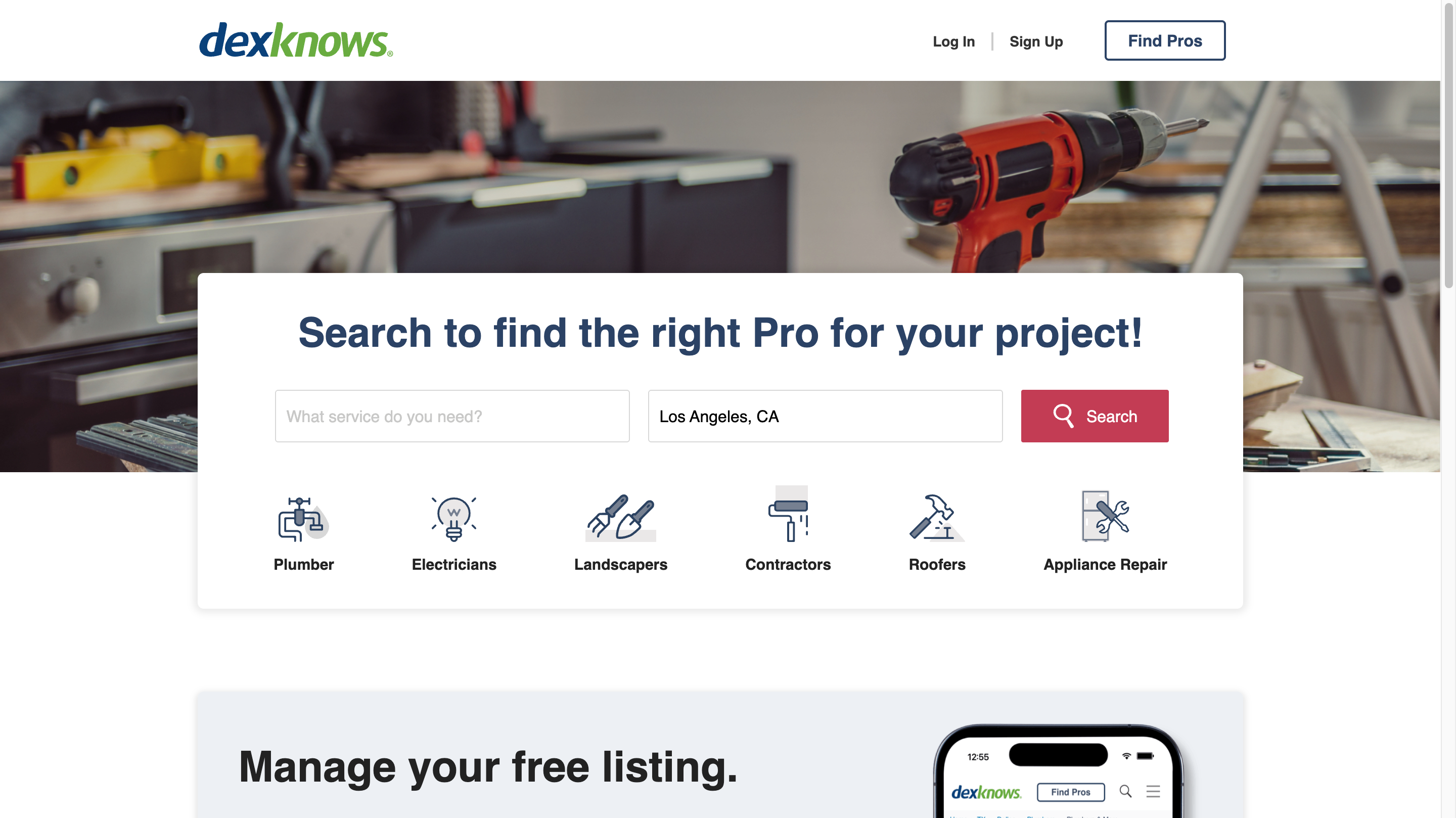 DexKnows homepage applying the same design system