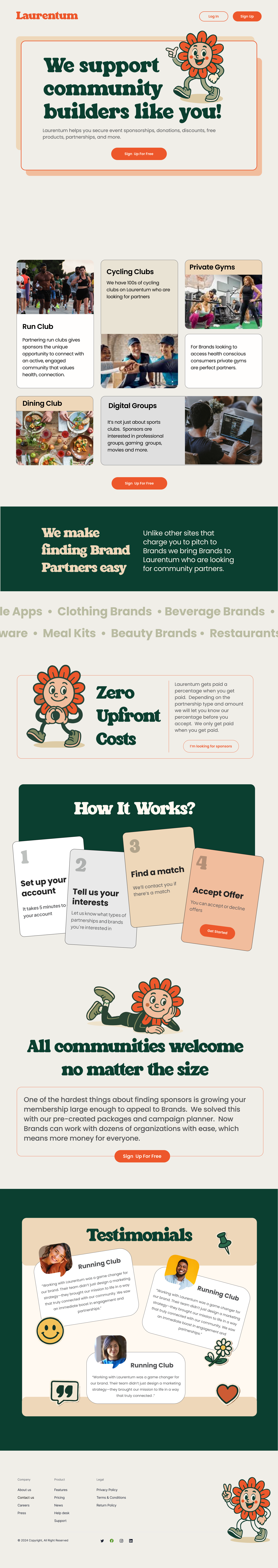 Laurentum organizations page