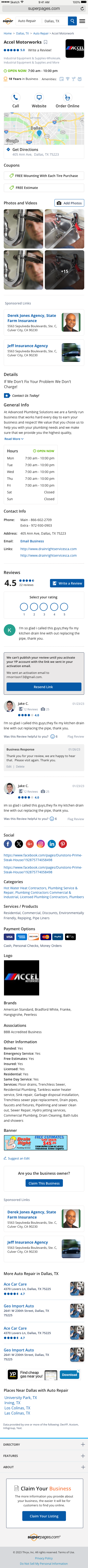 Superpages business profile mobile