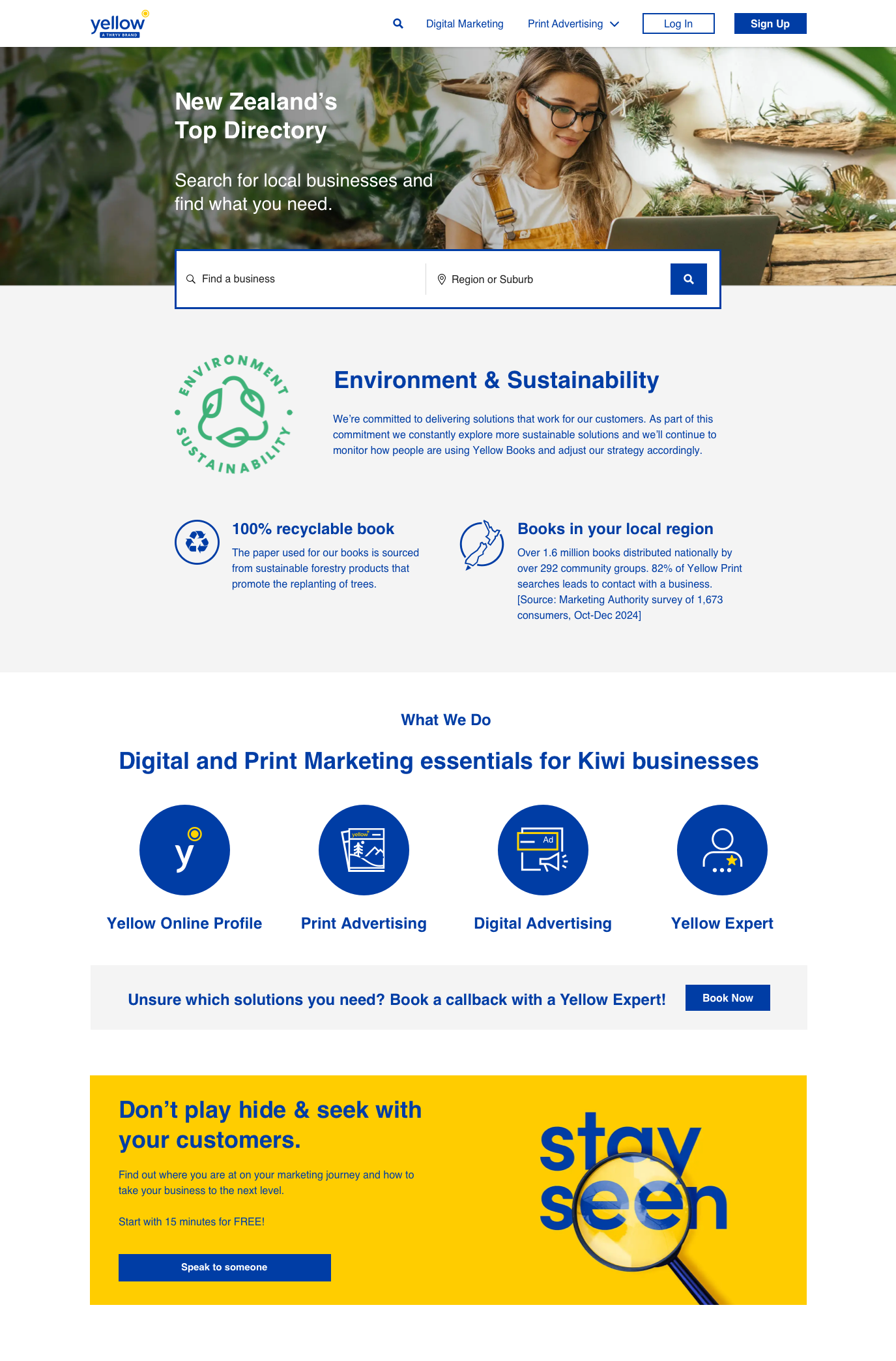 Yellow Pages New Zealand homepage