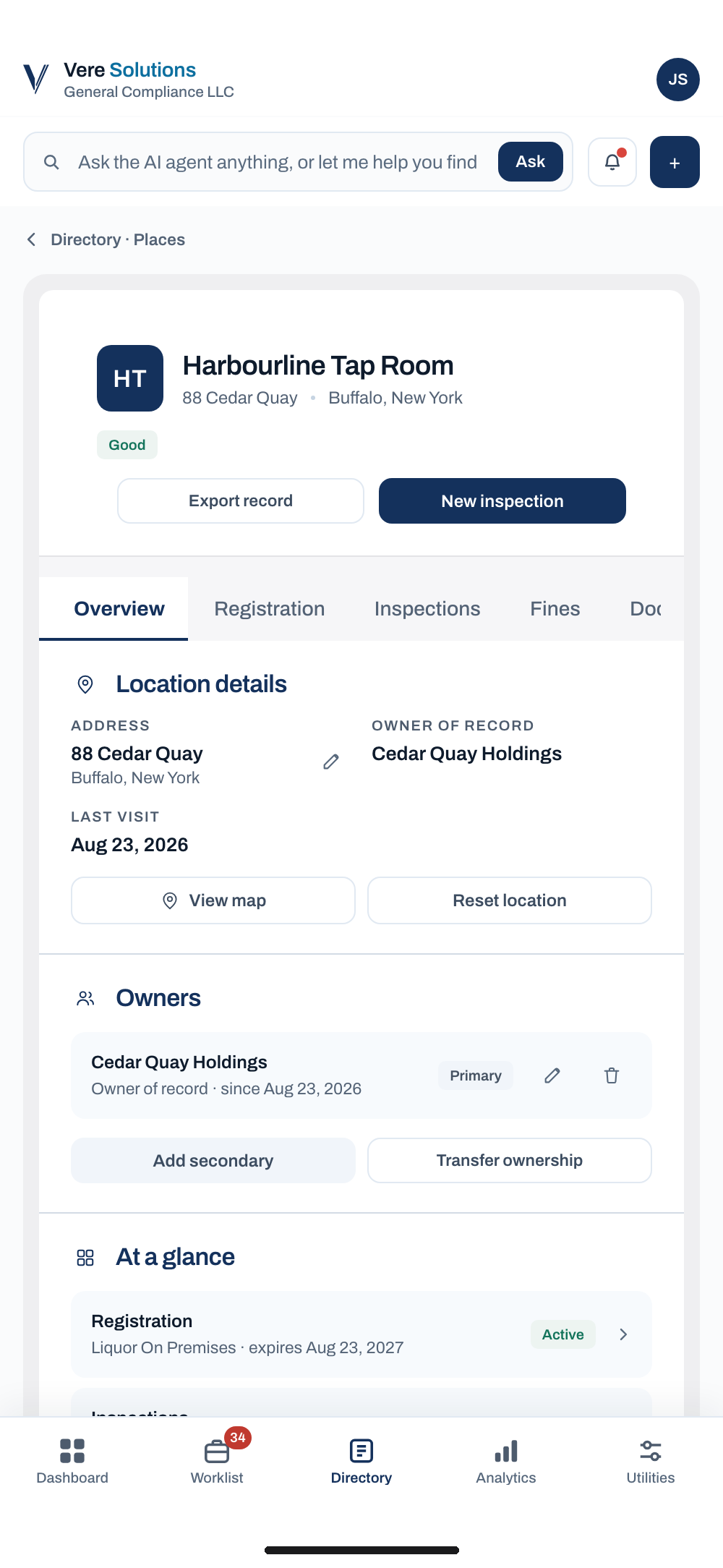 Record page on iPhone