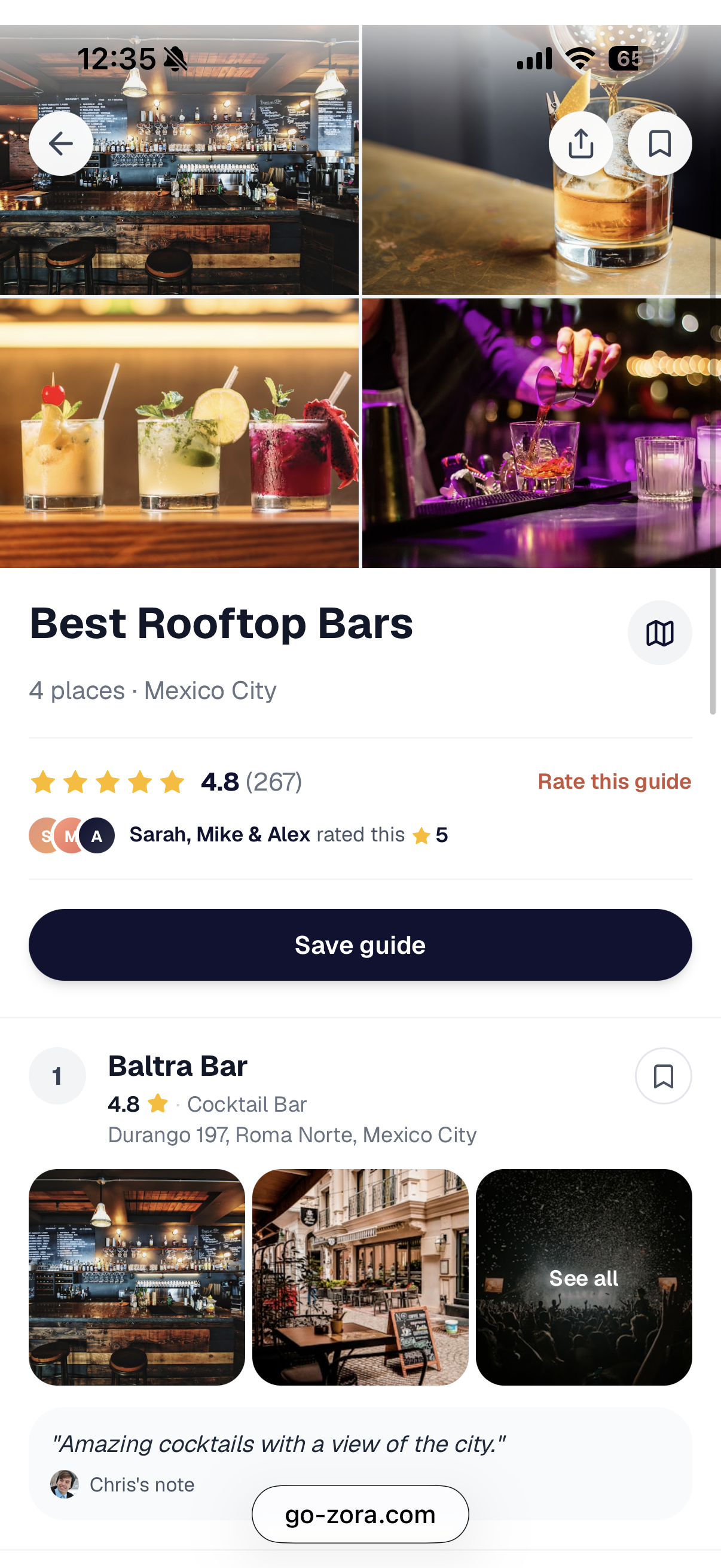 Guide detail