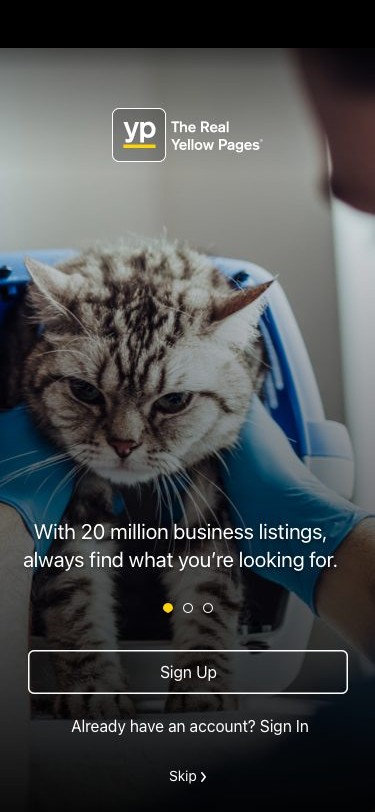 YP app onboarding