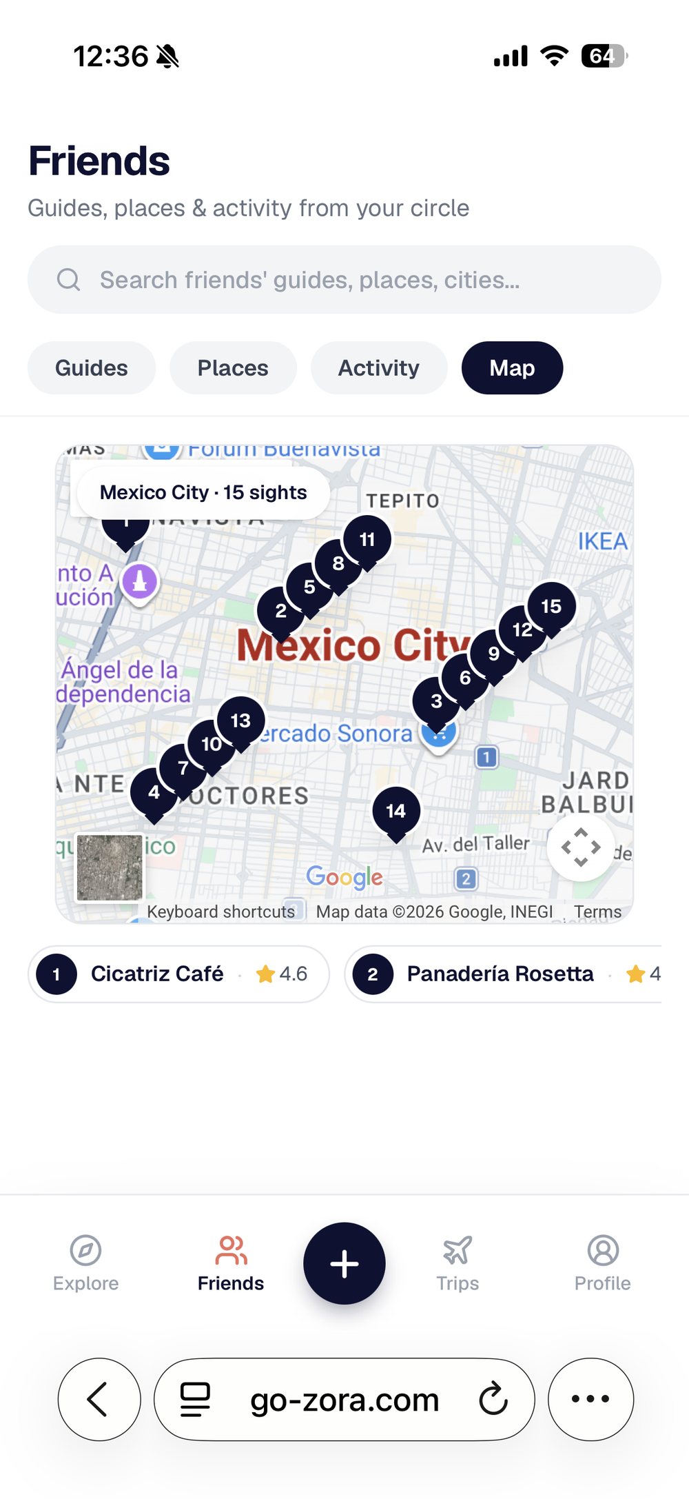 Friends map